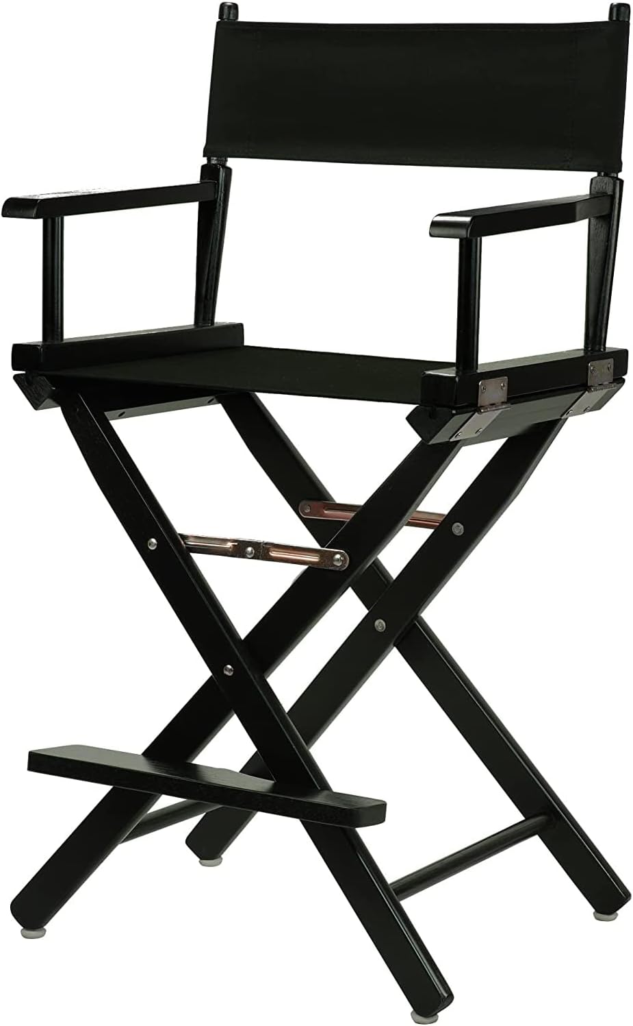 WANYE Tall Director's Chair (30", Black Finish, Black Canvas) black-30inches