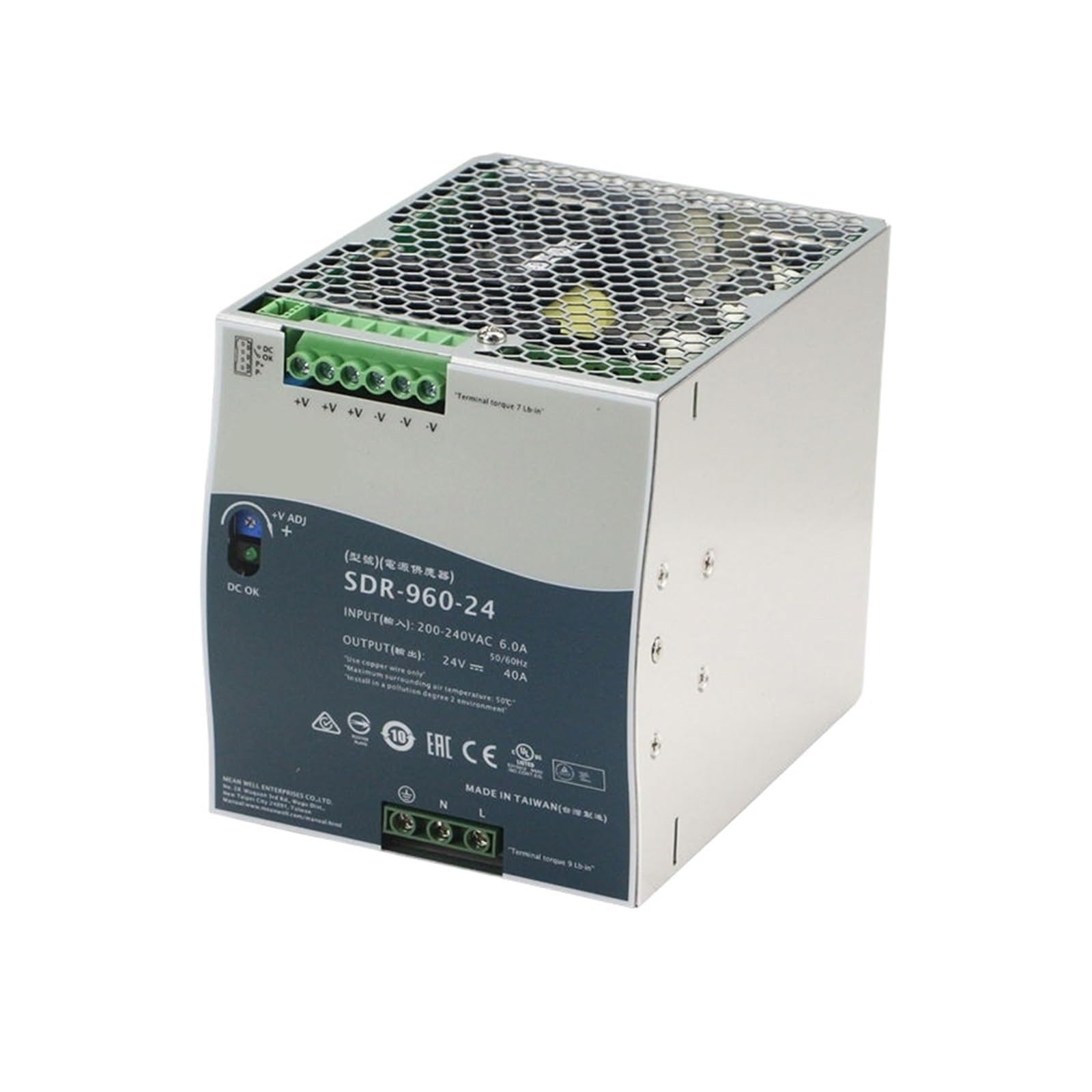 Alimentation à découpage CC 24V contre les coupures de tension SDR-960-24