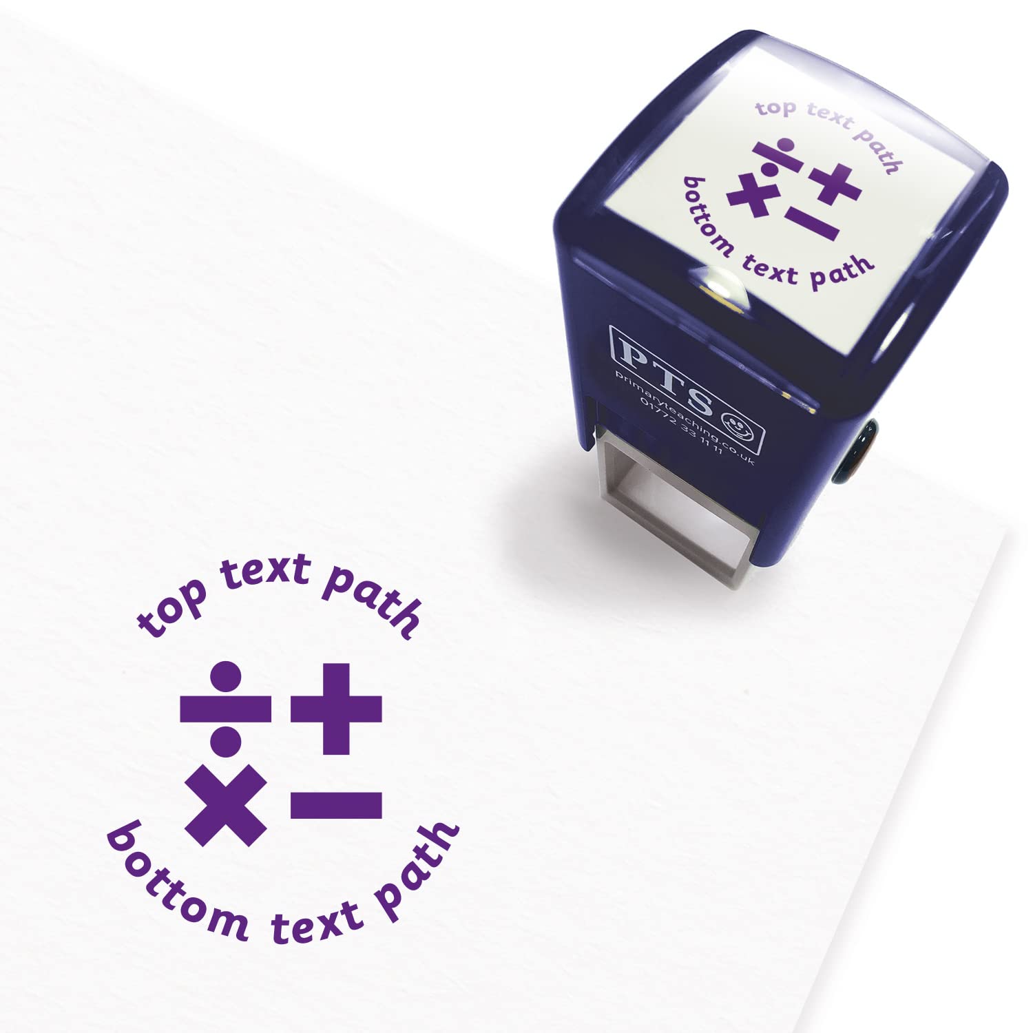 Personalised Maths School Teachers Reward Feedback Marking Stamper Stamp 25mm Primary Teaching Services (Purple)