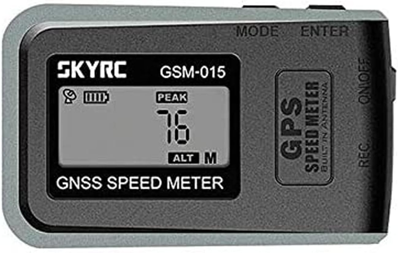 SKYRC GSM-015 GPS Enabled GNSS Remote Control Speedometer and Altimeter Data Tracking Device for Vehicle, RC Car, Boat, Plane, Rocket, and Quadcopter