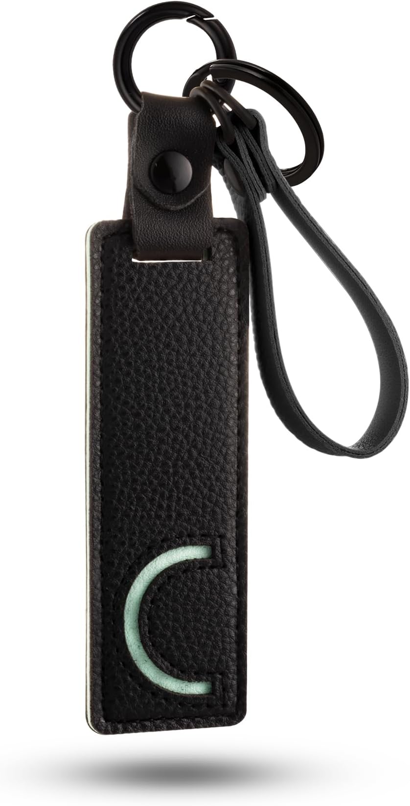 XGALBLA Initial PU Leather Letter Keychains for Women, Two-tone Splicing Key Tag Key Holder Lanyard Strap Luggage Backpacks