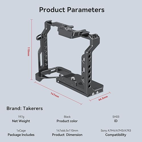 Miniatura 7 de Jaula completa para cámara compatible con cámara Sony A7RIII  A7III  A7II A7M3 A7M4