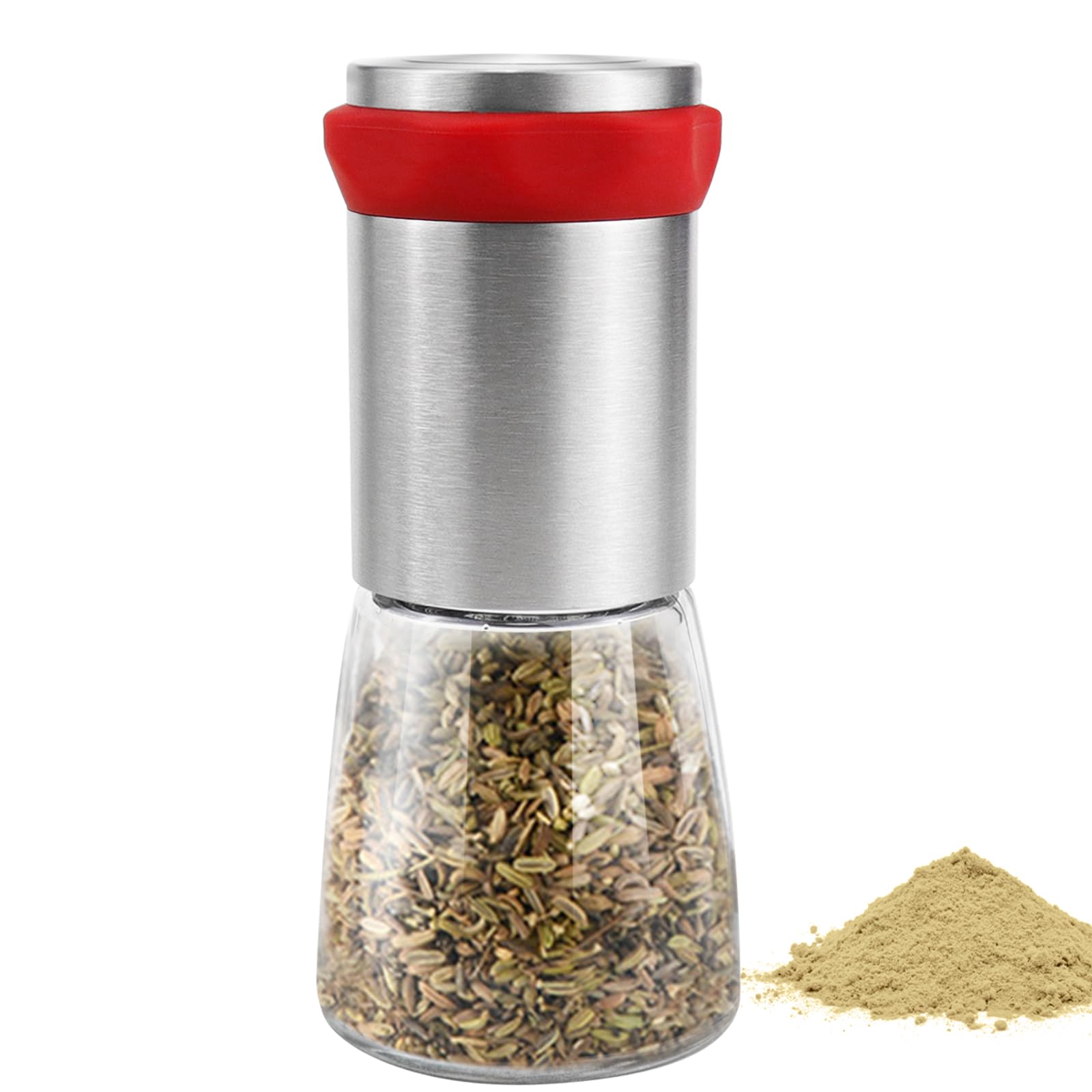 H&S Grinder Macina Erbe in Metallo - 4 pezzi - Macina Spezie Manuale Portatile e Antiaderente - Tritaerba con Raccogli Polline e Coperchio Magnetico Antiaderente