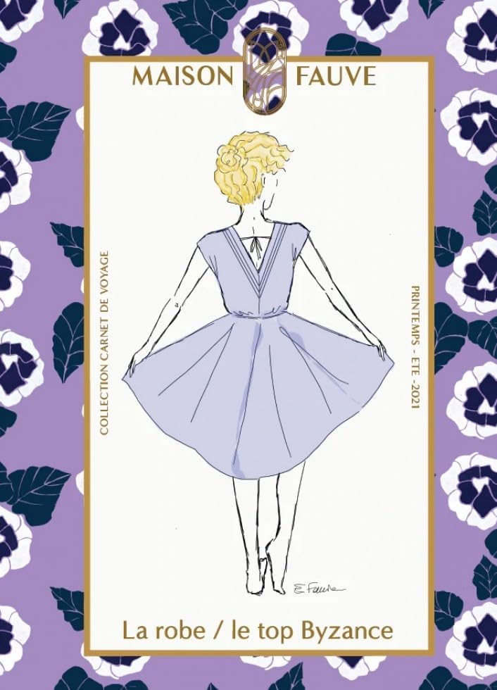 Maison Fauve Patrón de costura Byzance Top & Dress Tops, Vestidos 8 a 26