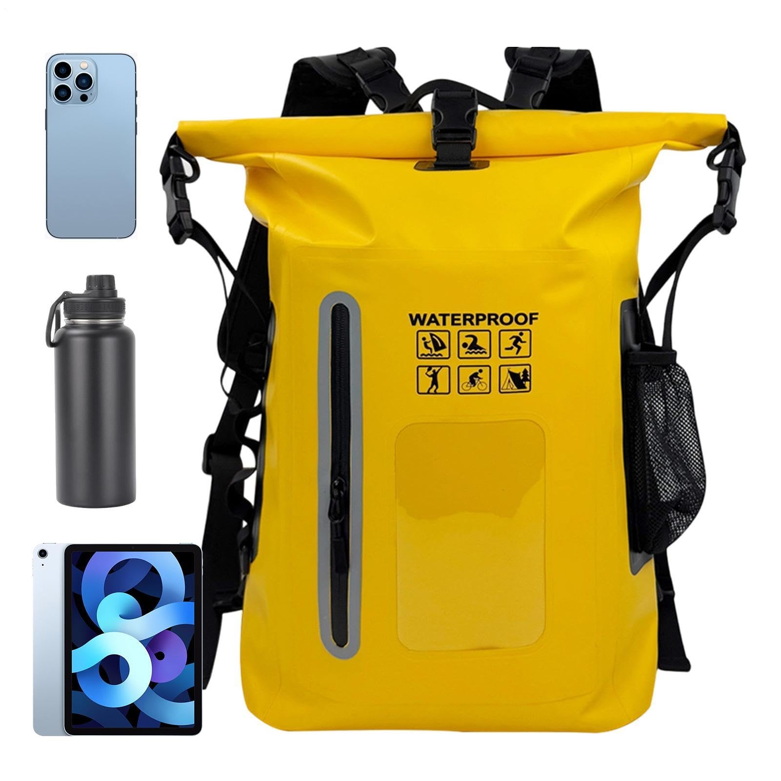 Zaino Dry Bag Impermeabile Capacità Elevata Chiusura A Rotolo Ultraleggero | Borsa Da Escursionismo Impermeabile Per Rafting Kayak Stand Up Paddle Nuoto Pesca Snowboard Escursioni