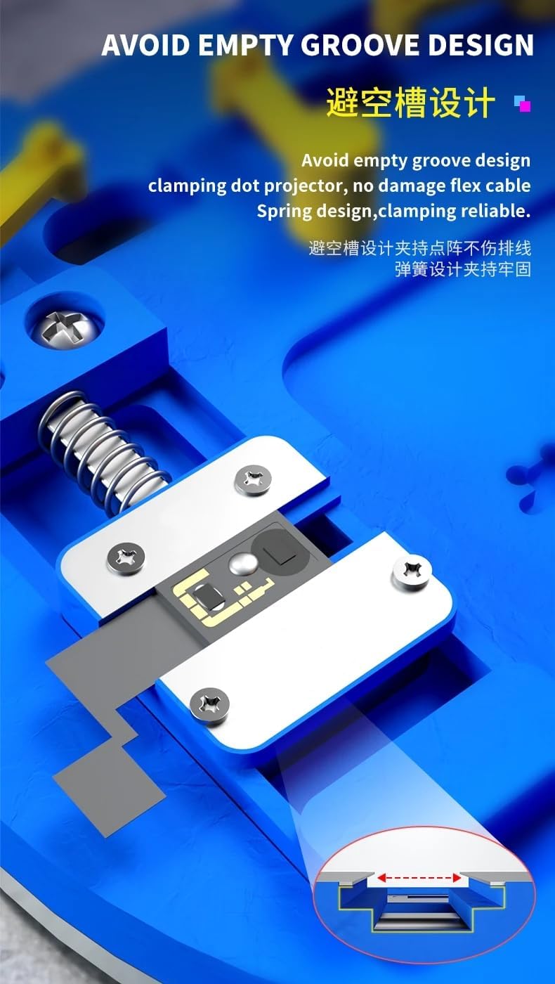Mechanic F-FIX Dot Matrix Fixture with Tin Template for iPhone X-14 Pro Max Face ID Repair BGA Reballing Stencil Soldering Platform WYLIE Tools 8 Pack