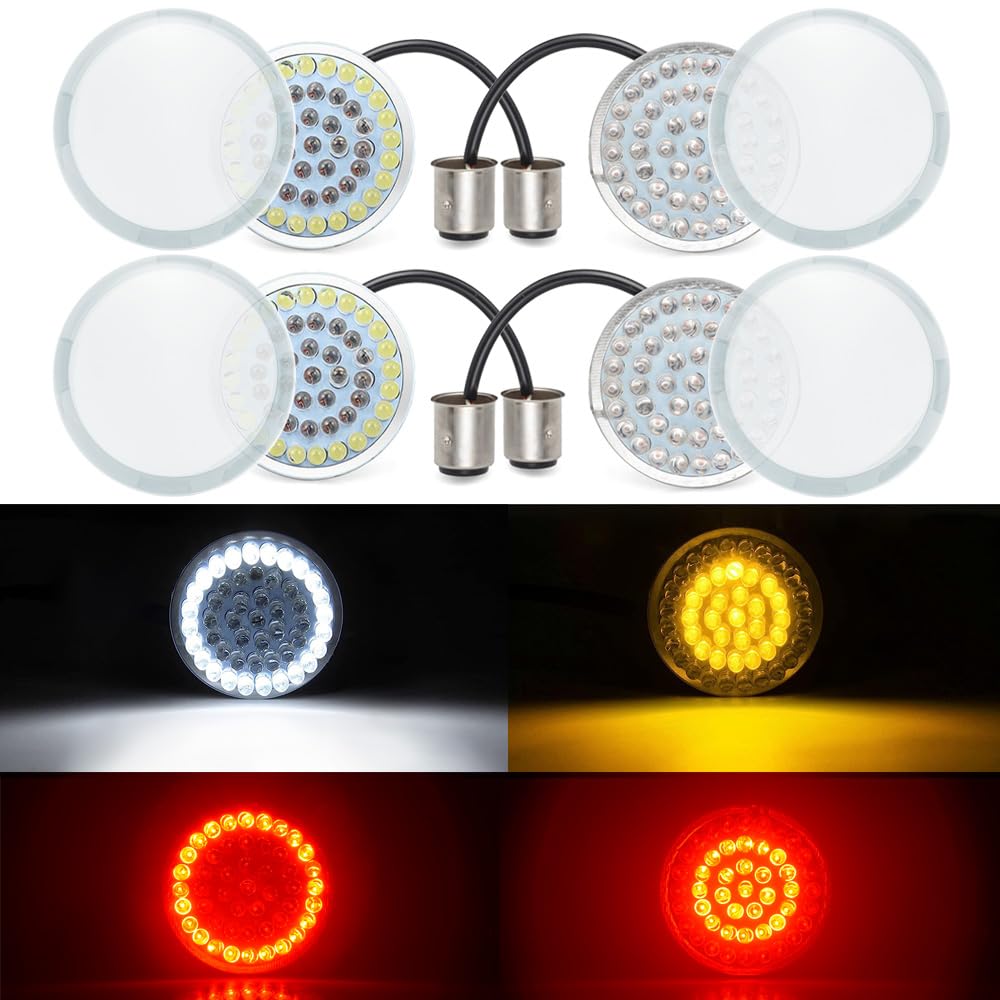 Amazon.com: 1157 Front & Rear LED Turn Signals 2Inch Bullet
