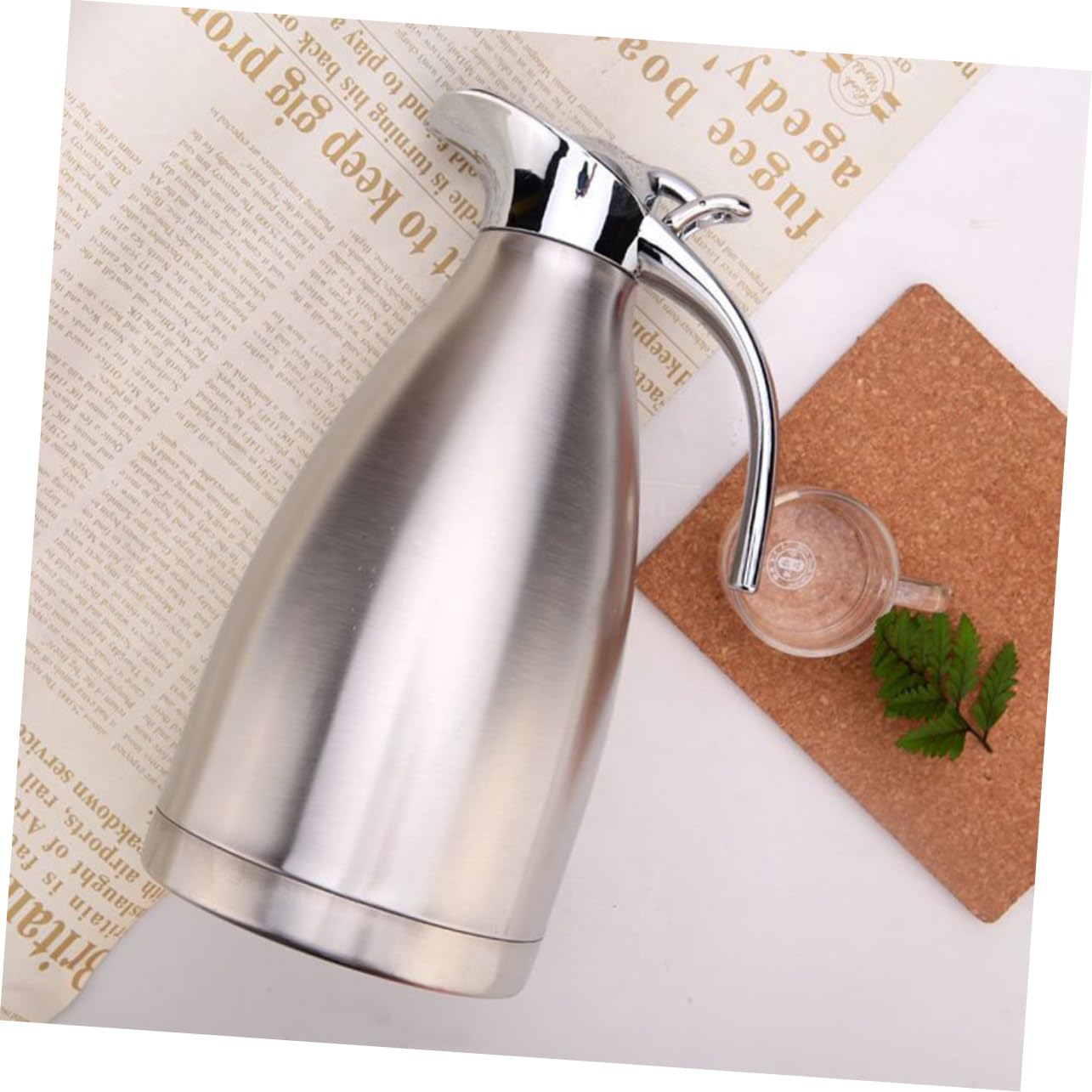 Alipis Bollitore in Acciaio Inox Termico Isolante Sottovuoto Interno ed Esterno Resistente Adatto Casa Ufficio Viaggio per Caffè Tè Bevande Latte Ecc