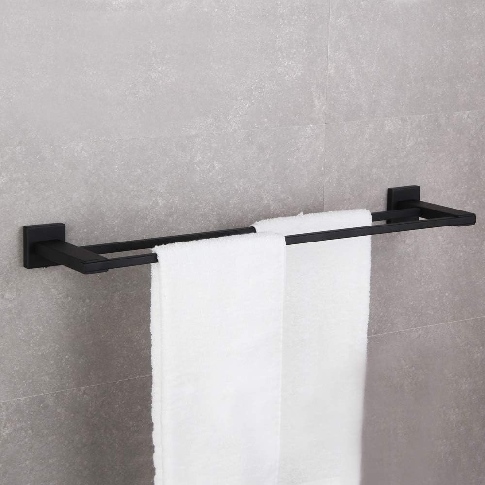 Matte Black Stainless Steel 4-Piece Bathroom Hardware Set