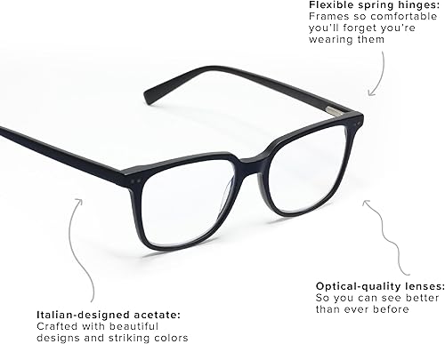 Miniatura 3 de eyebobs C Suite - Lentes de lectura unisex prémium para hombres y mujeres, anteojos cuadrados
