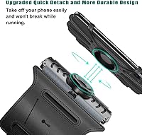 Vista 3 de VUP Soporte desmontable para teléfono para correr, brazalete giratorio de 360° para iPod, reproductor de MP3, iPhone, se adapta a todos