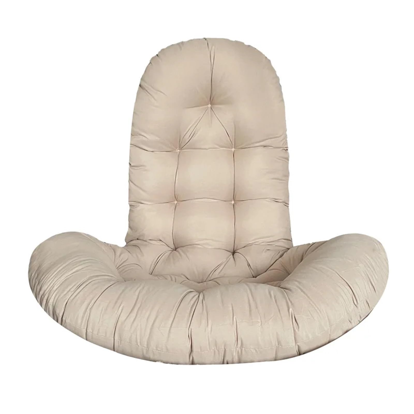 IRGVJIFR Egg Chair Cushion Hanging Basket Mat Swing Solid Color Large Rattan Chair Cushion Garden Pastoral For the garden(Camel)