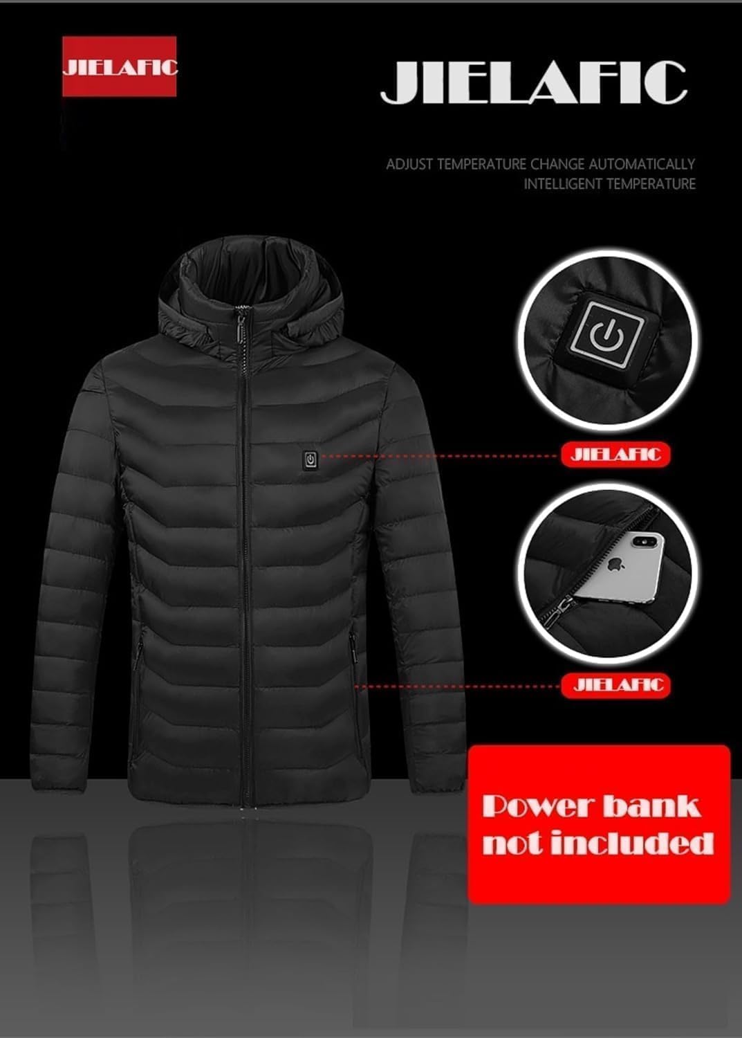 Heated Hoodie,9 Heating Zones Coat,Heated Jacket for Women and Men,Heated Sweatshirt, Heated Hunting Jackets