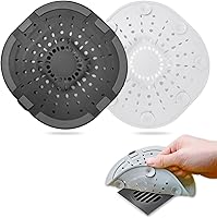 Vista 14 de Recolector de cabello cuadrado con ventosas para desagüe, tapón de silicona para ducha, fácil de instalar para baño, tina y cocina, 2 unidades (rosa)