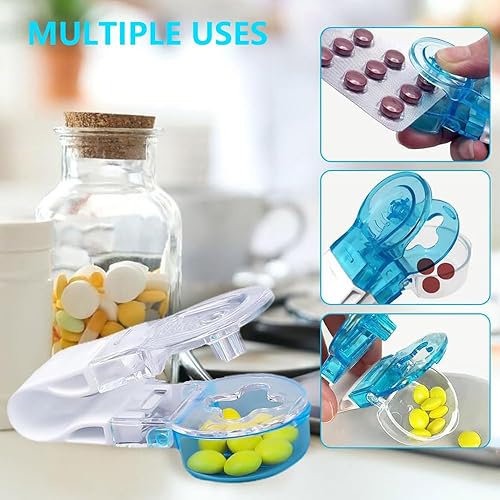 Miniatura 5 de Pastillero portátil, pastillero para paquetes de ampollas, herramienta portátil de viaje para ancianos, artilugios domésticos (1 unidad)