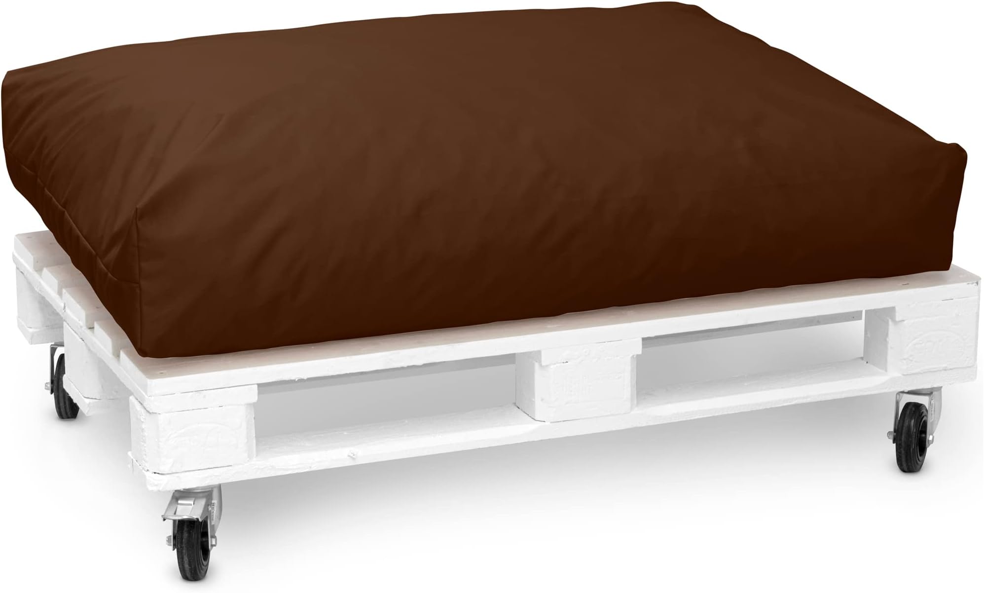 Spatium Jumbo XXL pallet cushions from removable pillowcase, water and dirt resistant, cushions for pallet furniture Brown, Seat Cushions 80x80x20