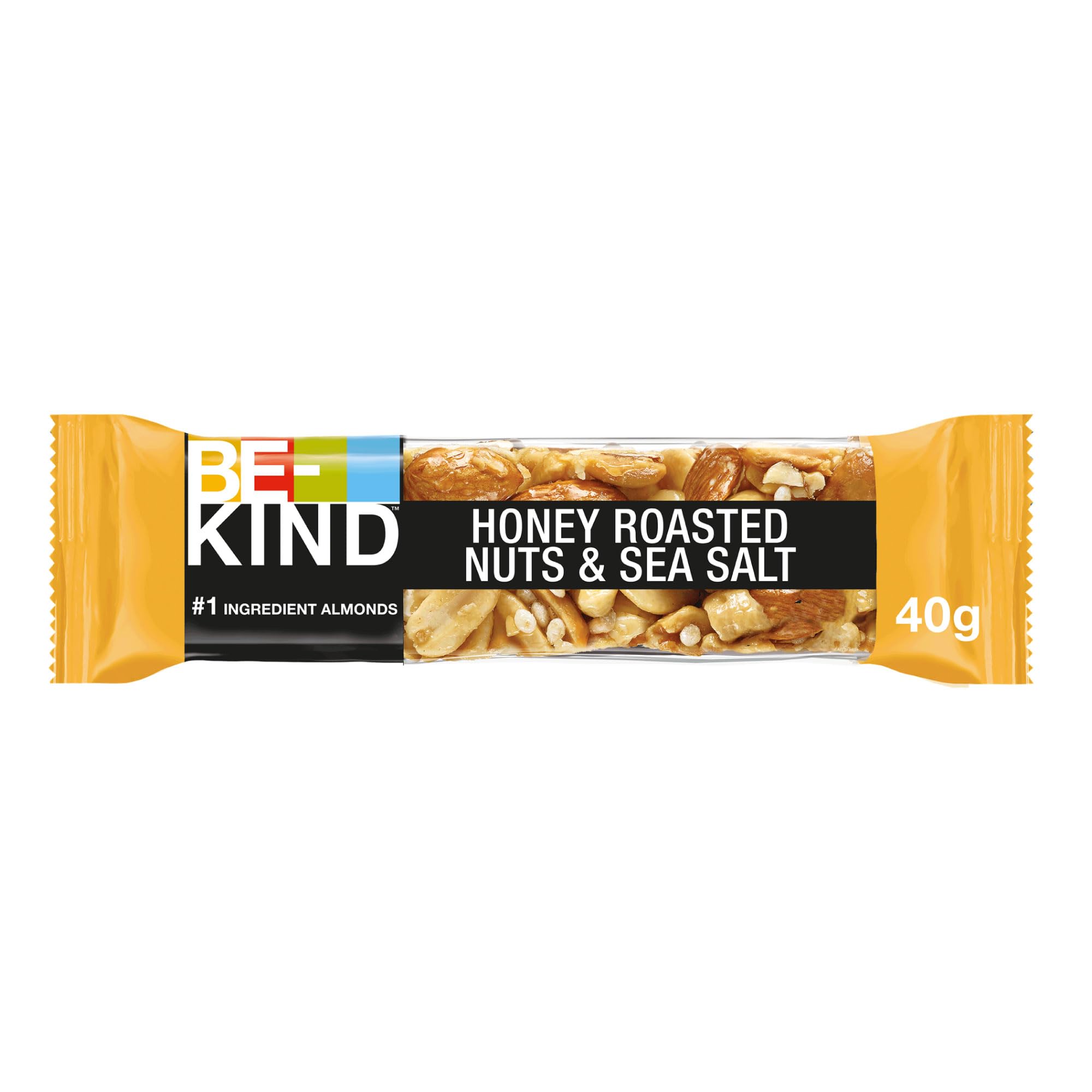 Honey Roasted Nut & Sea Salt 40g Snack Bar, Gluten Free Snacks, High Fibre, Source of Protein, No Artificial Preservatives, No Artificial Colors, No Artificial Flavours