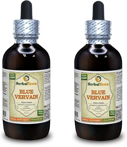 Vista 6 de Herbal Terra LLC Blue Vervain (Verbena hastata) Glicerita, extracto líquido orgánico seco sobre el suelo partes sin alcohol, 2 onzas