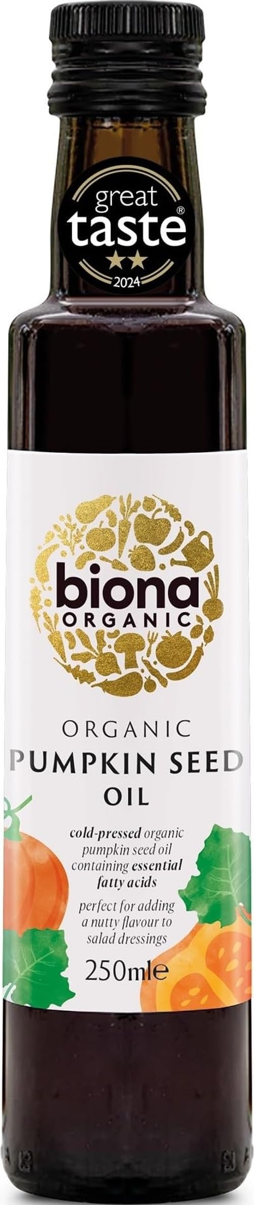 Biona Organic Pumpkin Seed Oil, 250ml - Great Taste Award Winner