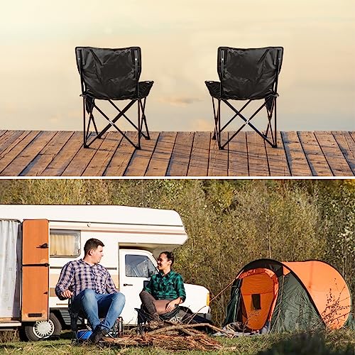 Reemoo Camping Chair, Portable Folding Chair With Side Pocket And Storage Bag, Easy Folding And Storage, Folding Chair Suitable For Fishing, Travel, Beach, Picnic, Lawn Outdoor #TOP6