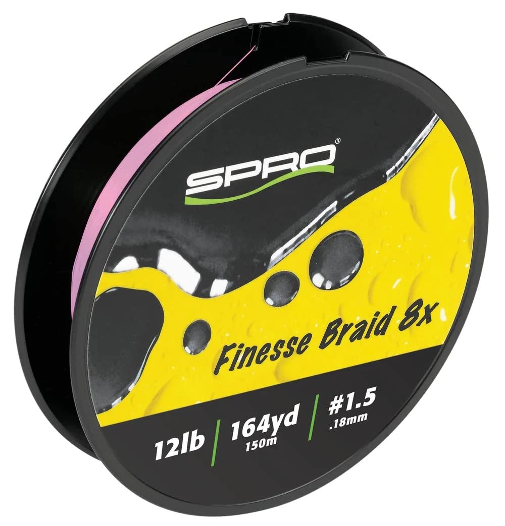 Amazon.com : SPRO Fishing SFB8X-12FPK150 Finesse Braid 8X 12Lbs