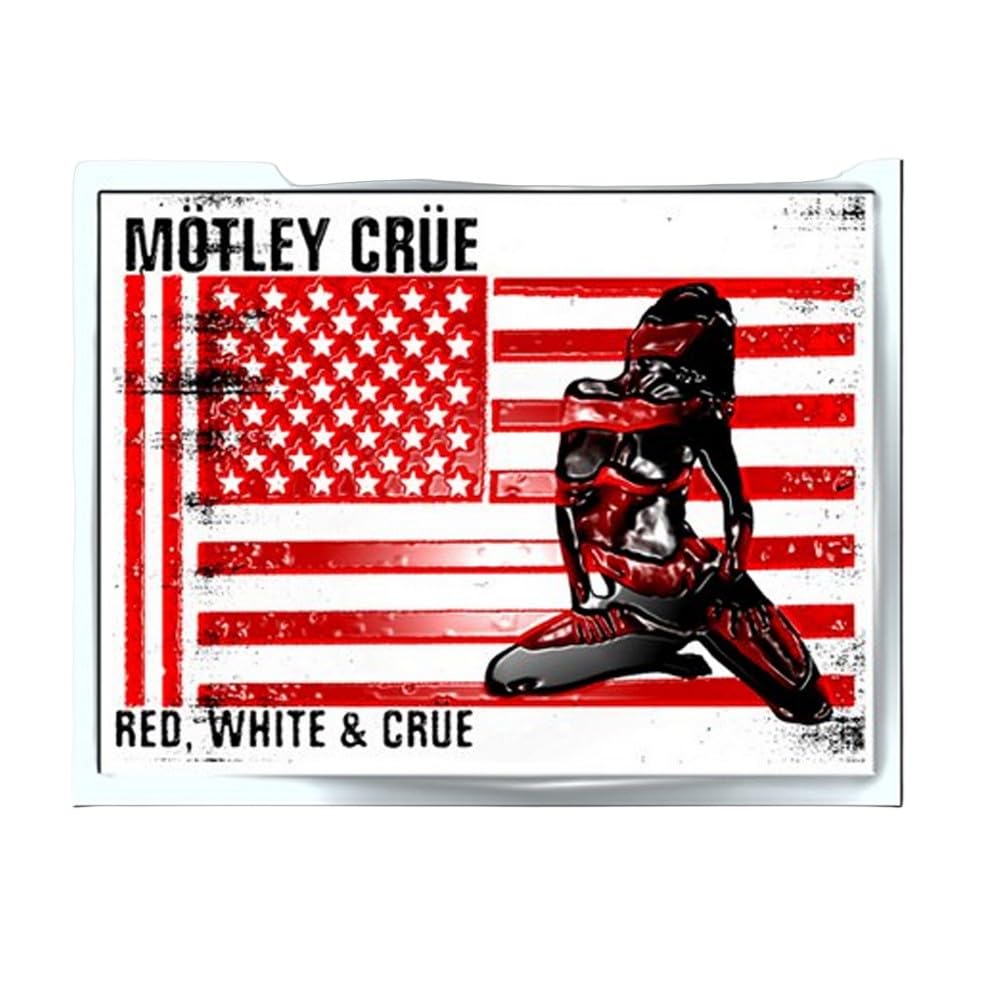Motley Crue Men's Red/White/Black Pin Badge: & Crue