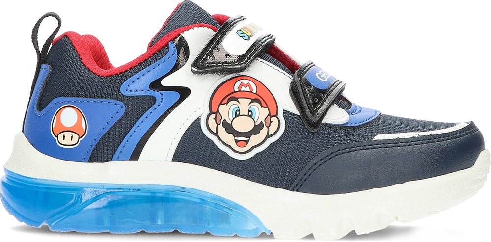 Geox J CIBERDRON BOY I Sneaker, Navy/Royal, 10 UK Child