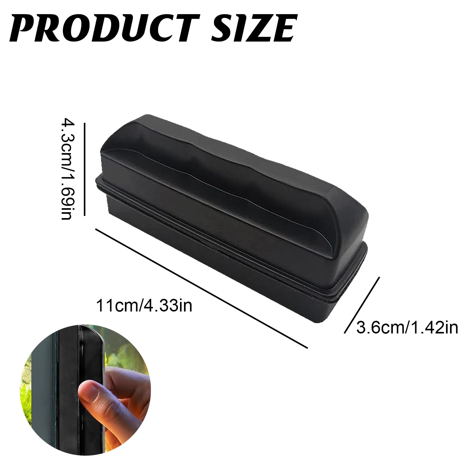 Brosse Magnétique Puissante pour Vitres D'aquarium,Aimant Nettoyage Vitre Aquarium,Accessoires pour Le Nettoyage des Aquariums,pour Verre Jusqu'à 10 mm D'épaisseur