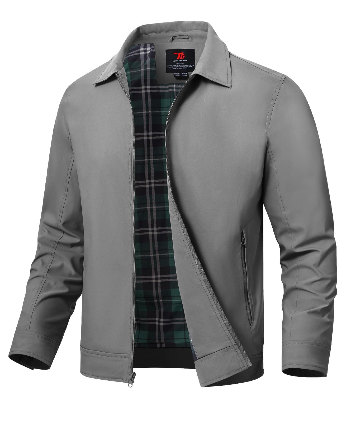 TBMPOY Men's Bomber Jackets Windproof Lightweight Track Jacket Windbreaker Golf Causal Outdoor Sportswear Coat