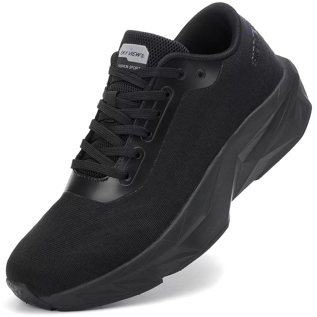 SKY VIEWMen's Running Shoes Walking Tennis Platform Shoes For Men Active Athletic Gym Workout Jogging Comfortable Cushioning Sneakers With Anti-slip Sole