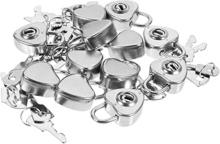 Garneck 12pcs Lock Metal Suitcase Travel Jewelry Box Mini Suitcase Small Lock Box Antique Padlock Luggage Locks with Key Drawer Lock Suitcase Lock Multi-Functional Padlock Cabinet Lock Key
