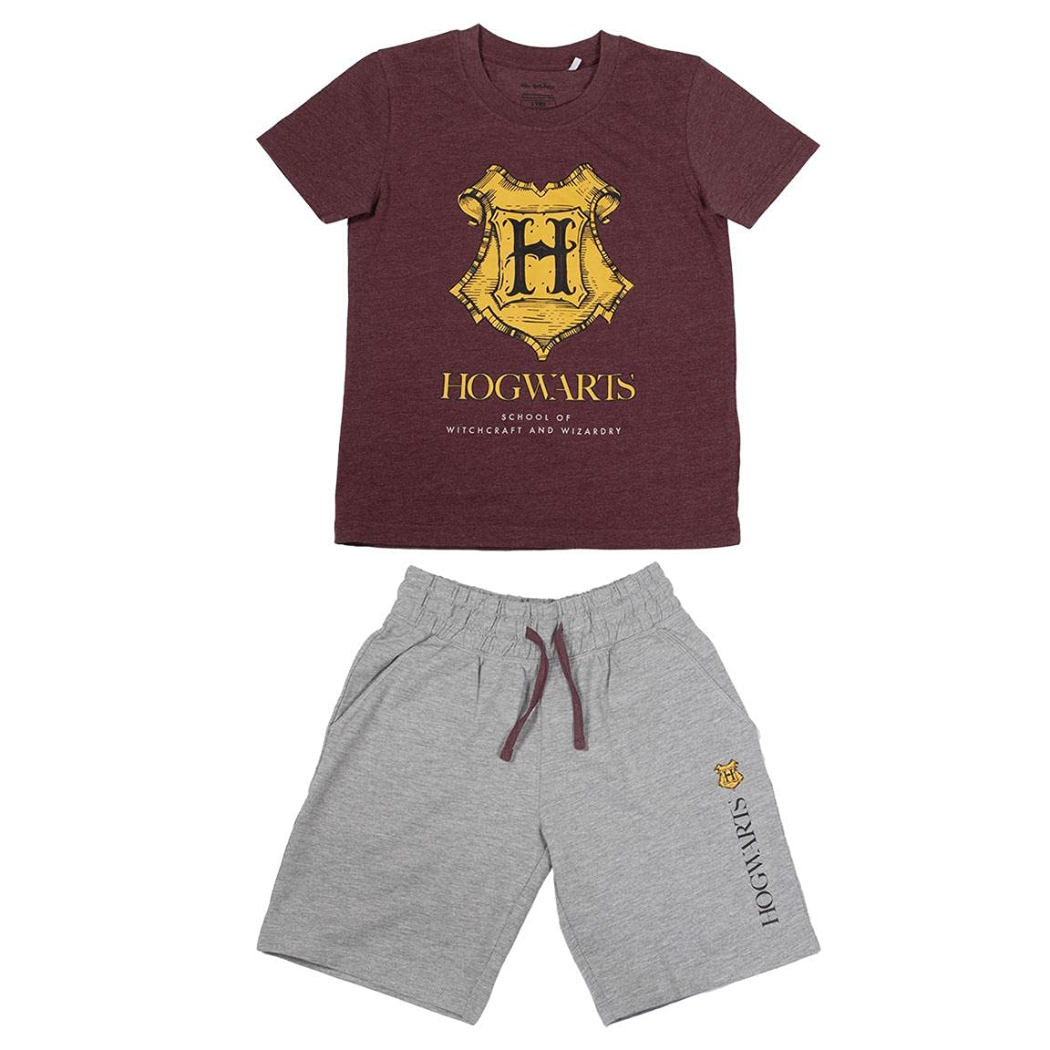 CERDÁ LIFE'S LITTLE MOMENTS CERDÁ LIFE'S LITTLE MOMENTS Ofici Conjunto Camiseta y Pantalón Corto Niño de Harry Potter-Licencia Oficial Warner Bros, Rojo, 12 años para Niños