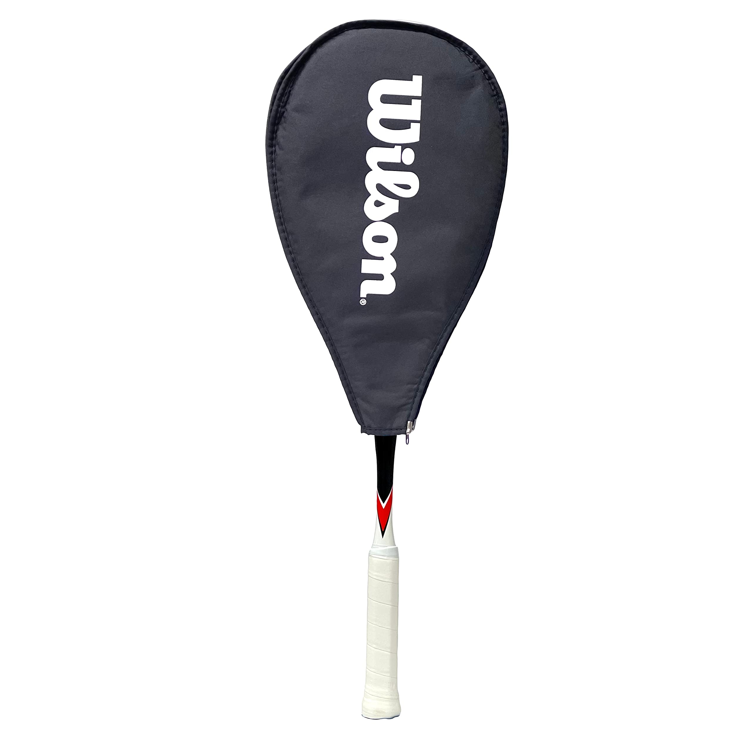 Wilson Pro Team Power Raquette de squash avec couvre-tête