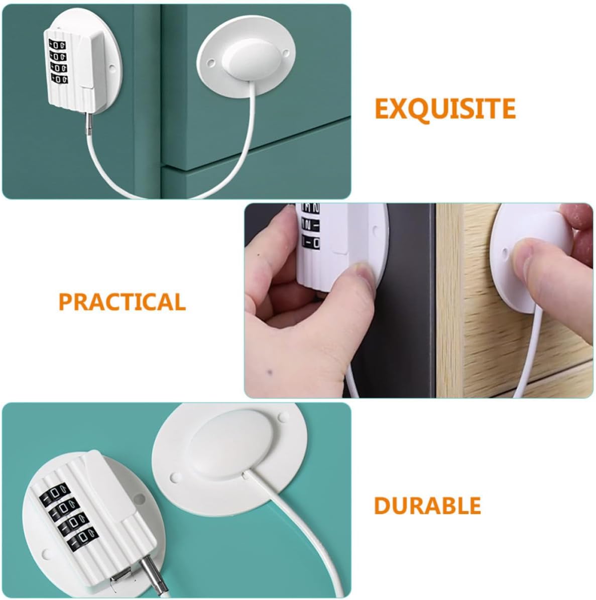 Vaguelly Proof Window Locks with Punch-free Adhesive Design and Coded Lock for Office and Kindergarten Use Sturdy Plastic and Metal Material for Adults