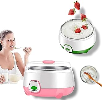 Kriq Automatic Yogurt Maker Machine With Stainless Steel Inner Container with temperature control, Automatic Curd & Home DIY Dahi maker Container (Multicolor)