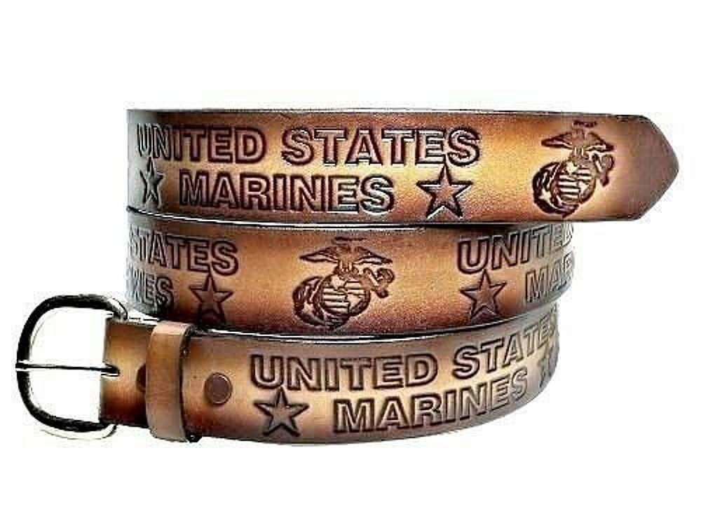 UNITED STATES MARINES USMC USA CUSTOM HANDMADE LEATHER BELT