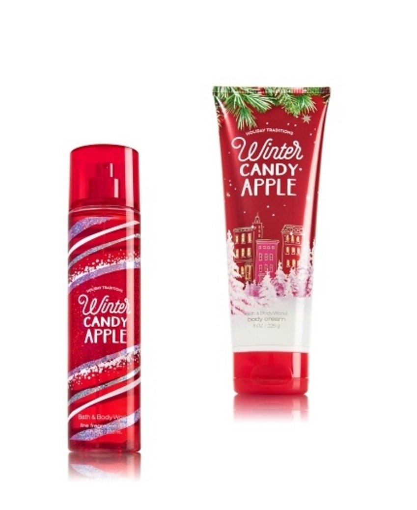 Bath & Body Works - Signature Collection – Winter Candy Apple - Winter 2015 - Gift Set- Fine Fragrance Mist & Ultra Shea Body Cream