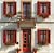 Polaris Homeside Open Louver Vinyl Shutters (1 Pair) 14-1/2in. x 39in. - 051 Red