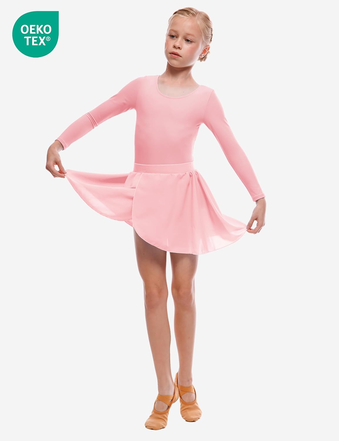 Ballet Dance Wrap Skirt for Girls, Toddler Kids Ballerina Chiffon Skirt - Image 2