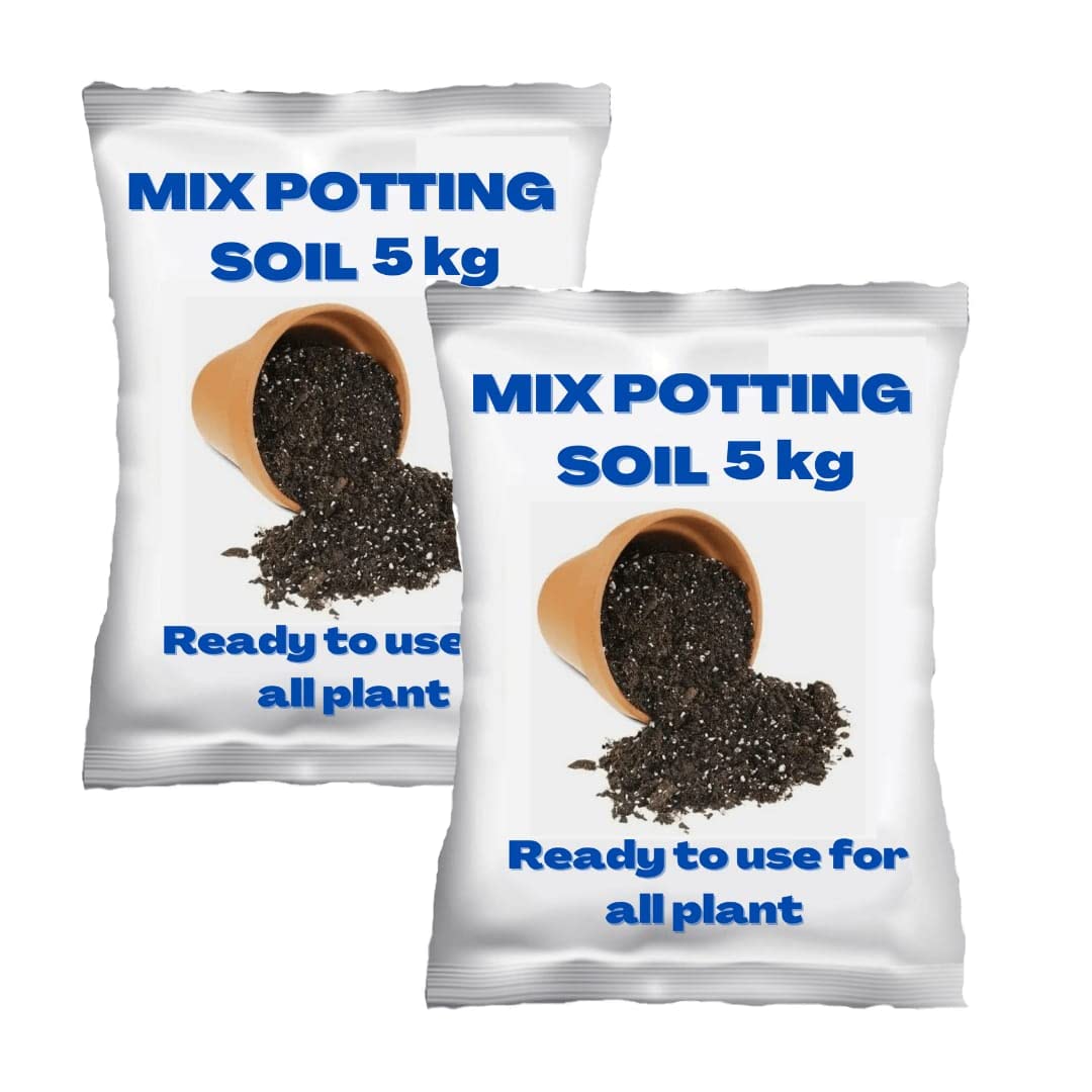 Mix Potting Soil Ready to use for All plant -Made with vermicompost, Bone Meal, Mustard Cake, neem Khali, castard Cake, Perlite, Vermiculite etc (10 kg)
