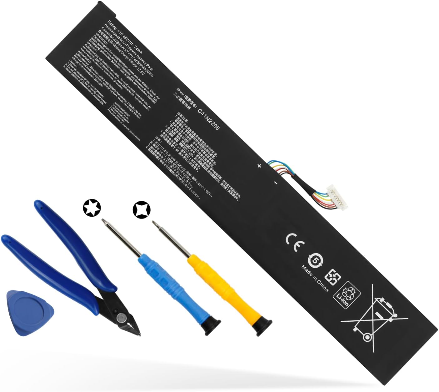 ANTIEE C41N2208 Battery Replacement for ASUS ROG Ally RC71L(2023), ROG Ally Z1E Z1 NR2301L Gaming Handheld Series RC71L-NH002W RC71L-NH019W RC71L-NH001W RC71L-NH005W RC71L-NH012W RC71L-NH008W 74Wh
