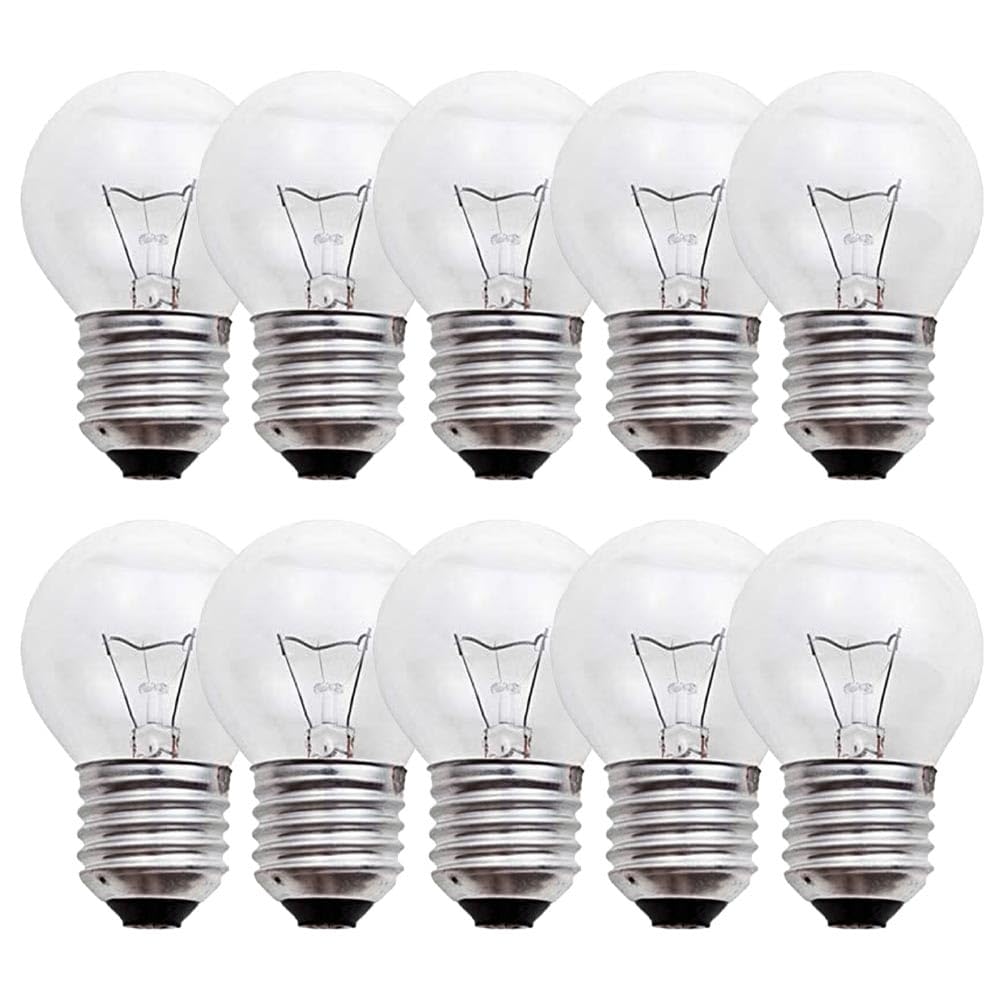 NCC-Licht 10 Stück Tropfenlampe Kugel klar E27 15W warmweiß dimmbar 230V