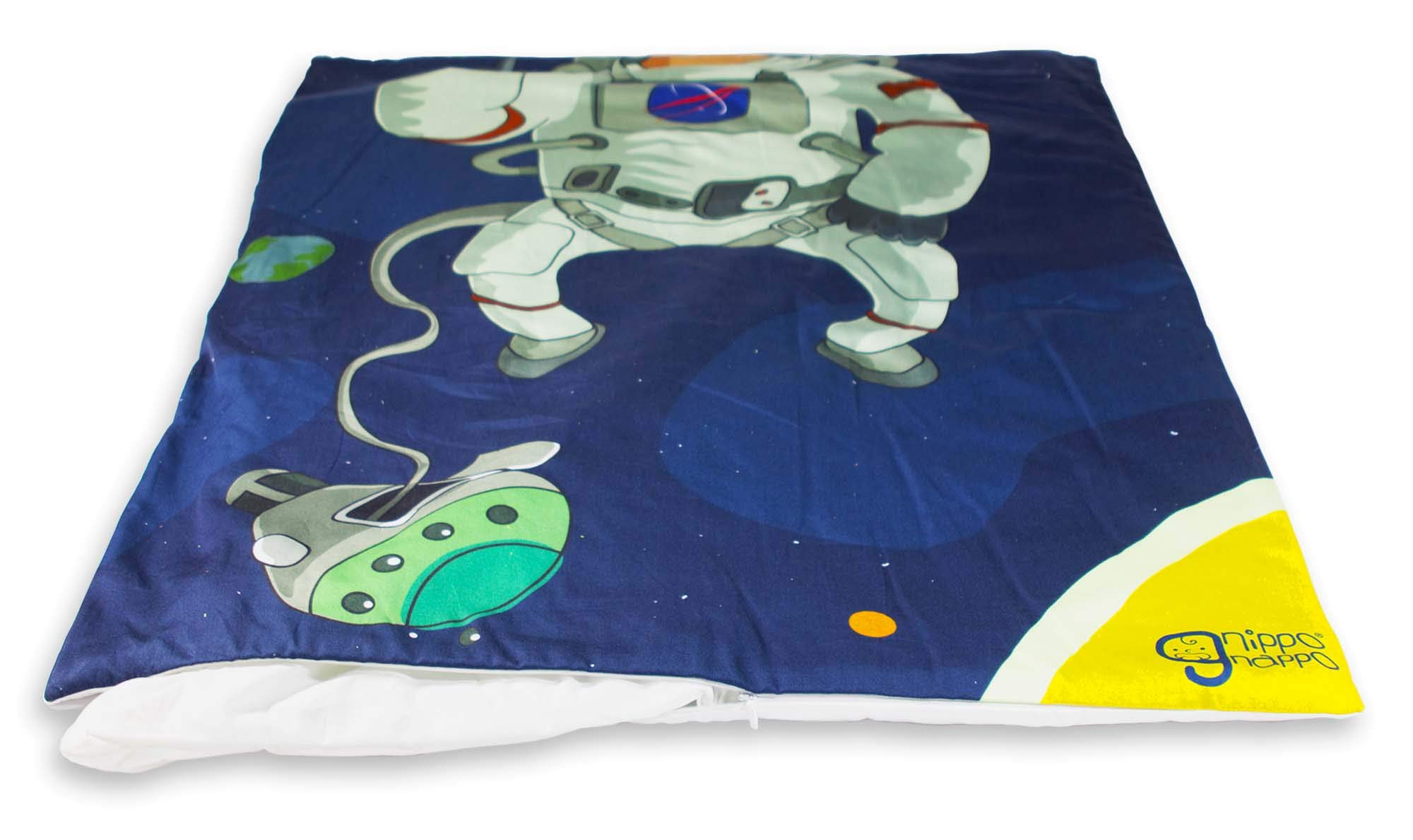 Coperta Bimbo Astronauta Gnippo Gnappo da 0 a 36 mesi - imbottitura estraibile con cerniera invisibile - Coperta per Neonati