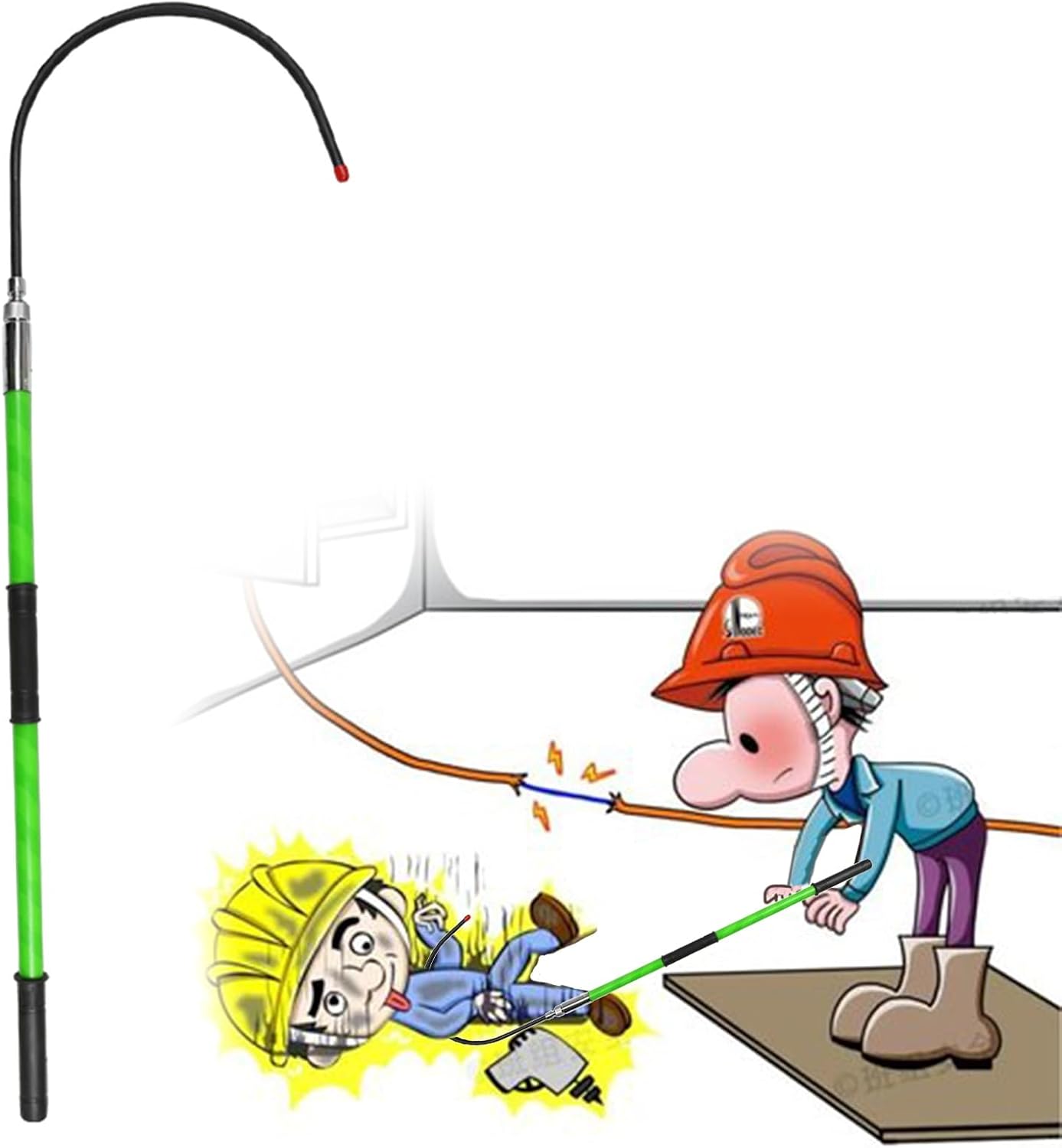 Electrocuted Rescue Rod Amazon.com: Voltage Insulated Rescue Hook, 3' 5 Ft 6 Feet 10 Foot Heavy ...