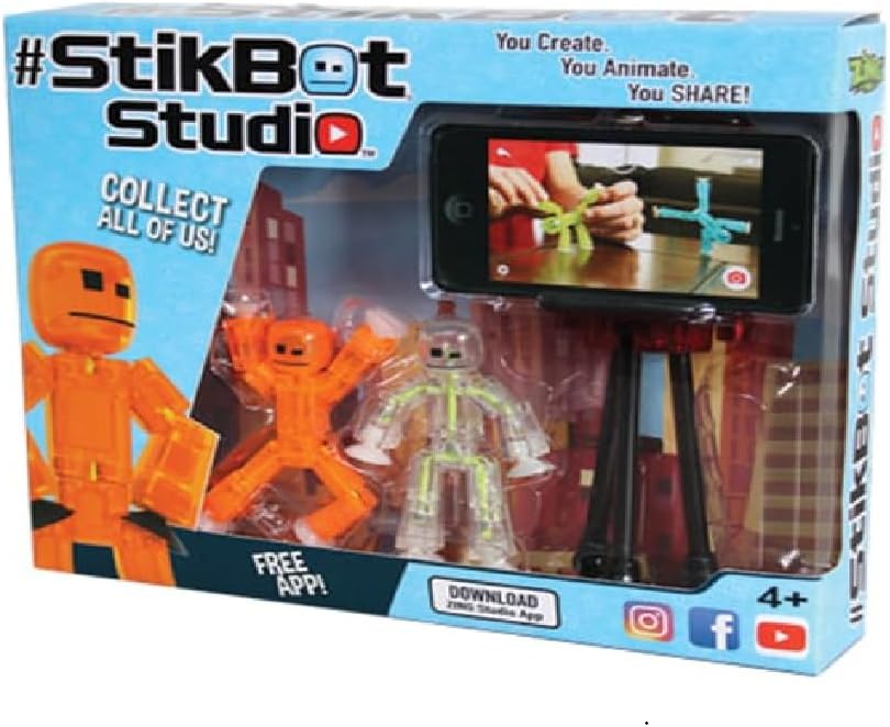 StikBot Zing S1003 Studio, Orange and White/Clear