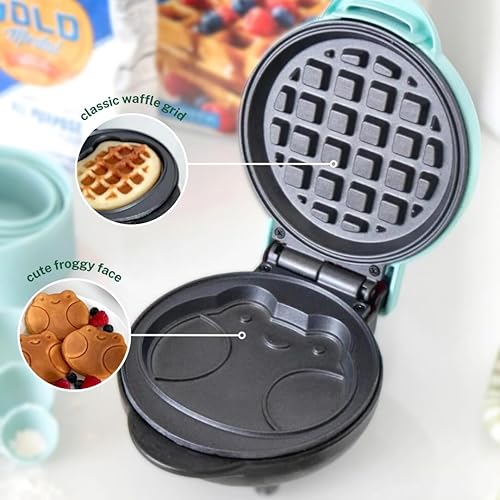 Miniatura 4 de Shopzoki Ebbo - Máquina para hacer gofres de rana, antiadherente, bonitos regalos