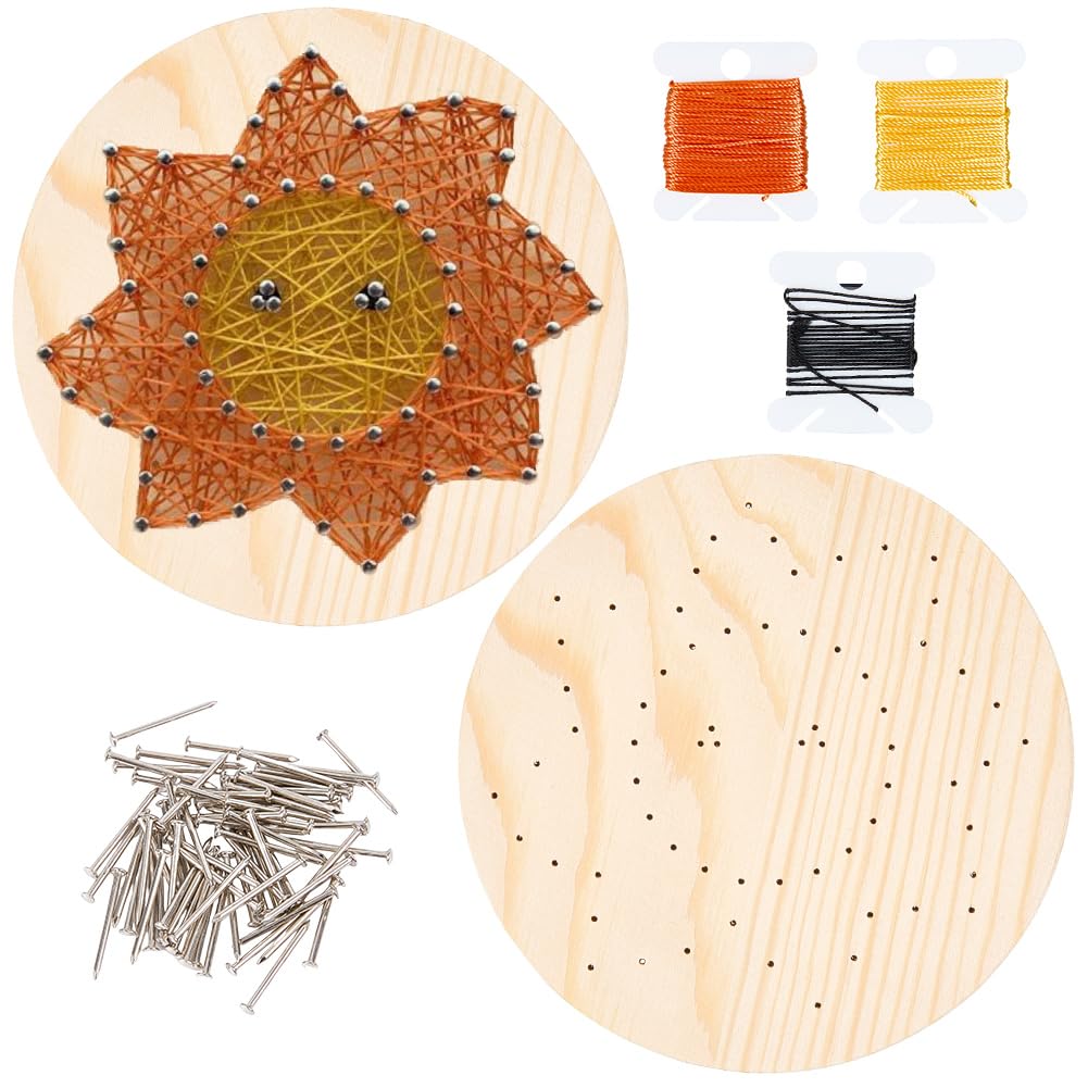 GORGECRAFT Sun String Art Kit Craft Cupcake All Necessary Accessories and Frame for Crafts Kit Arts and Crafts Projects Home Wall Decorations Unique Gift Nursery Wall Decor โ image 1