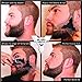 The BEARD NINJA - Beard Shaping Tool Template. Clear Shaper Guide for Lineup & Edging. Transparent Stencil Styling Goatee, Mustache & Neckline + Curve/Step or Straight Cut +Anti-Slip Grip (Black)
