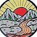 Sunrise from Mountain Vintage Explore Outdoor Patch Embroidered Applique Iron On Sew On Emblem