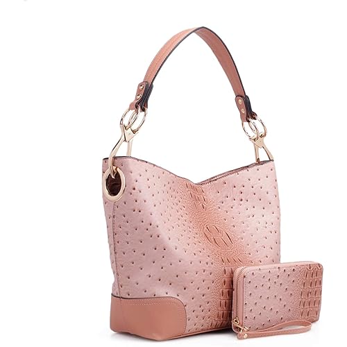 Orange Hobo Shoulder Bag & Wallet Set by MKF Collection